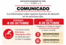 Informamos a nuestros asociados, usuarios y público en general sobre nuestros horarios de atención durante los próximos días.